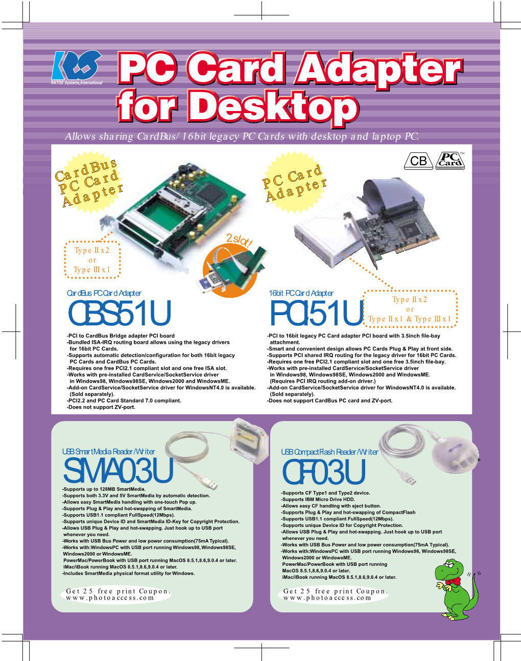 PC Card Adapter for Desktop