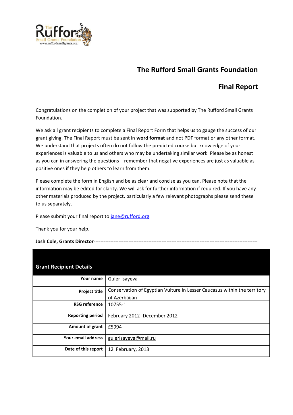 The Rufford Small Grants Foundation s19