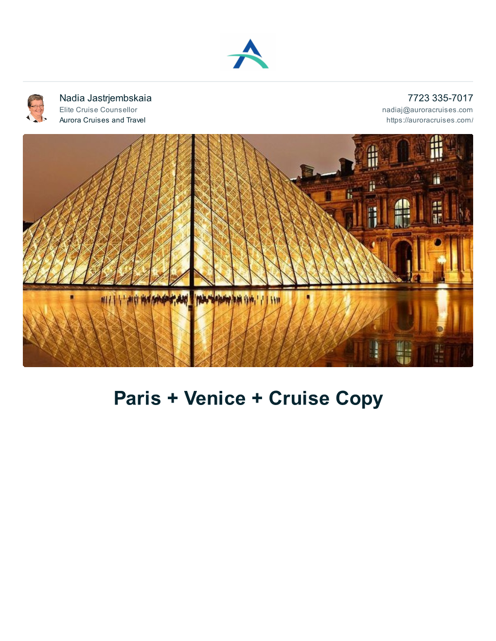 Paris + Venice + Cruise Copy Page 2 of 28 Trip Summary