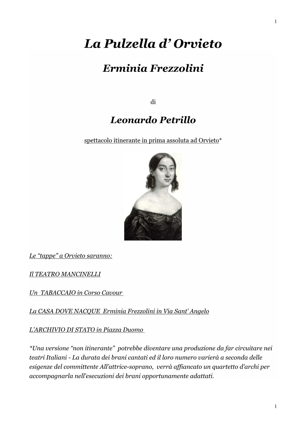 La Pulzella D' Orvieto Erminia Frezzolini