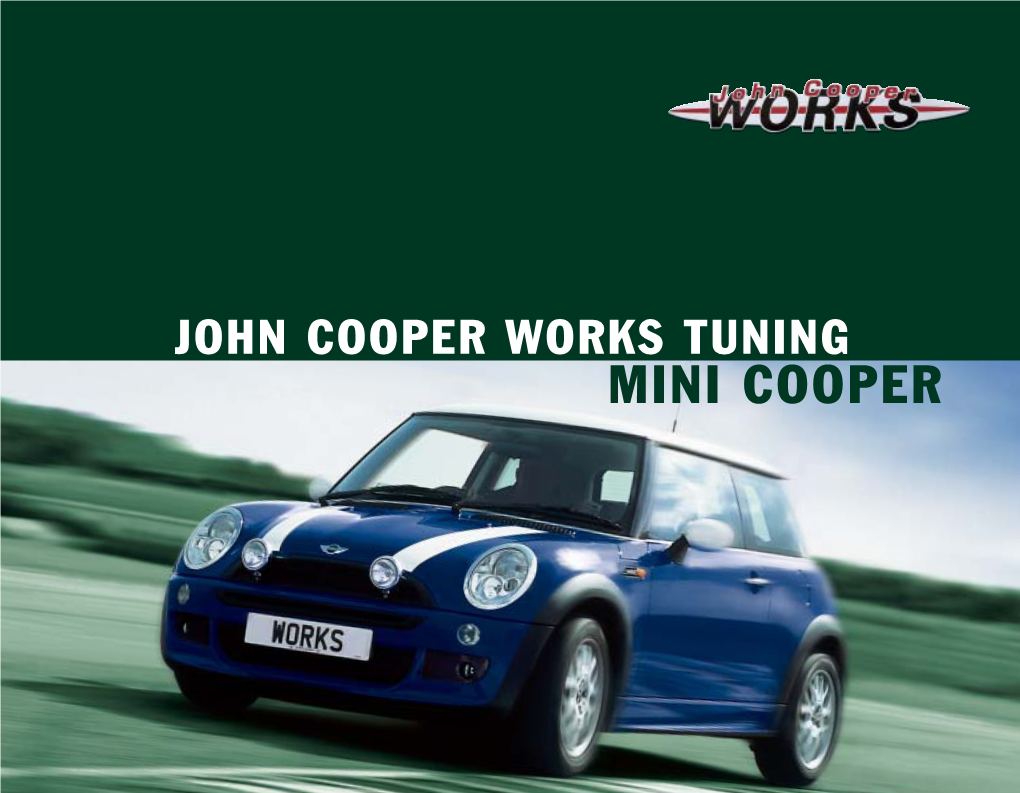 John Cooper Works Tuning MINI Cooper Brochure