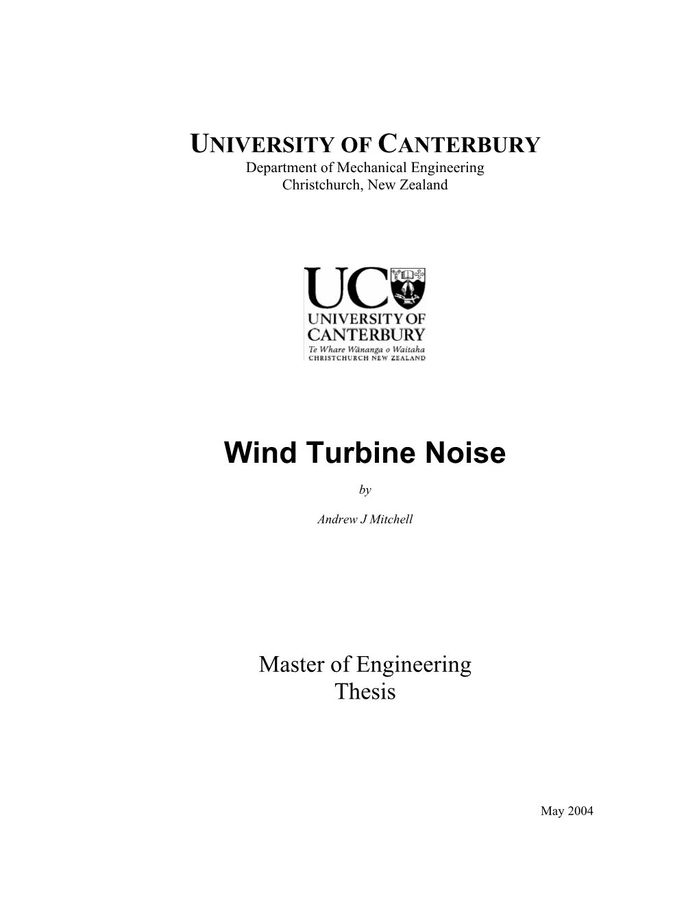 Wind Turbine Noise