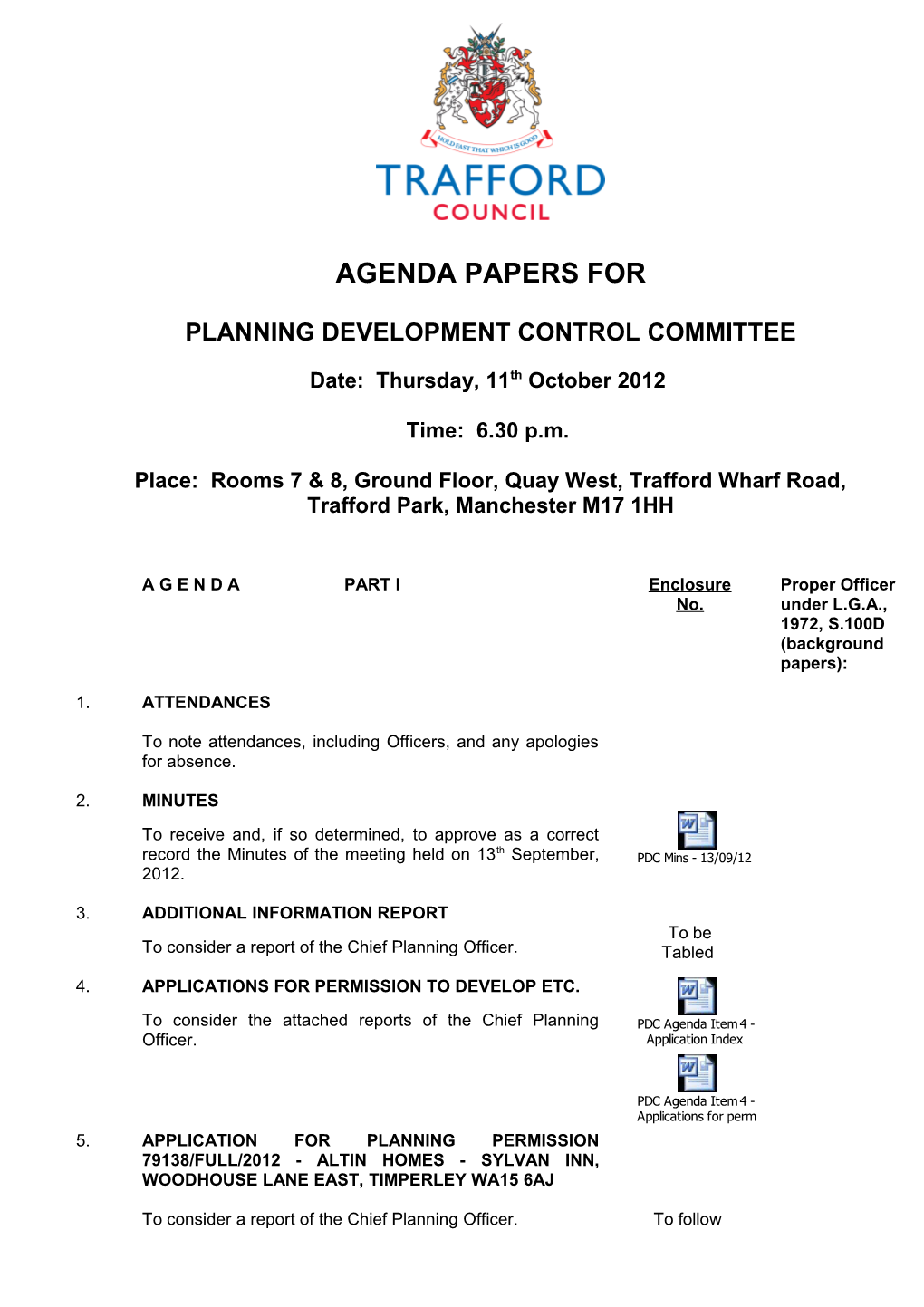 Planning Development Control Committee s2
