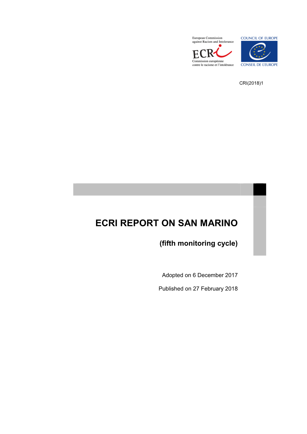 Ecri Report on San Marino