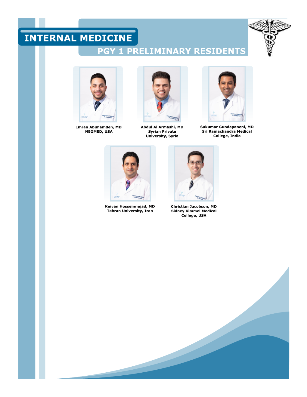 Internal Medicine Pgy 1 Preliminary Residents