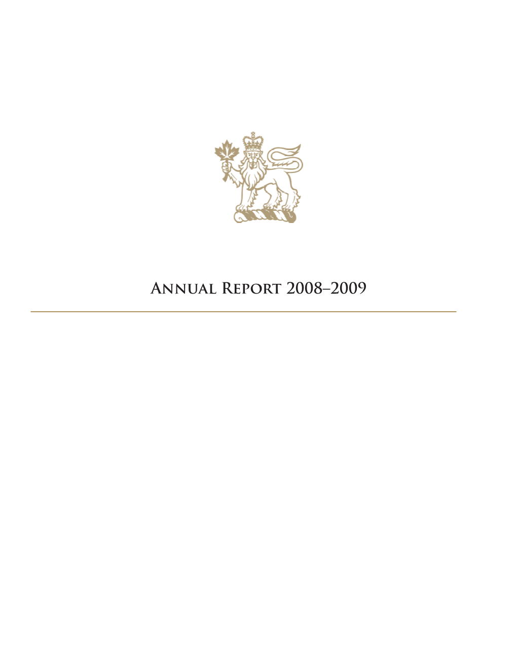 2008-2009 Annual Report