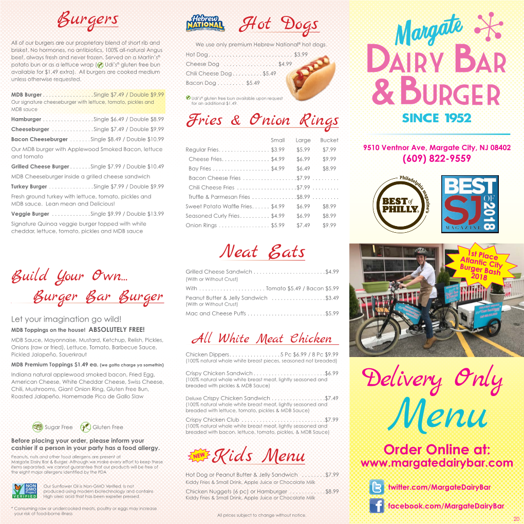 Margate Dairy Bar Delivery Menu V4.Indd