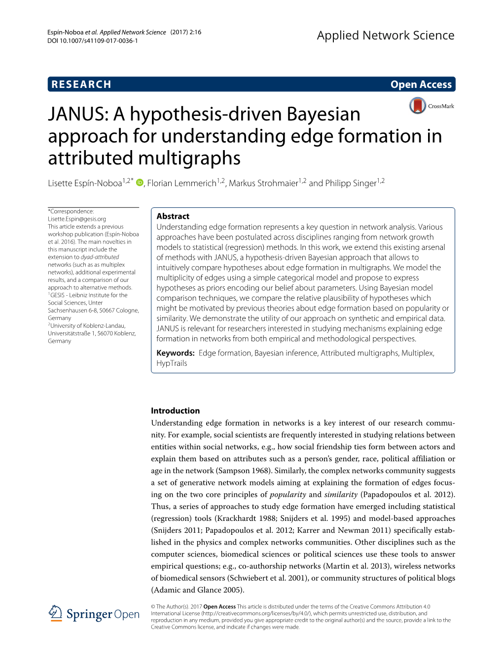 A Hypothesis-Driven Bayesian Approach for Understanding Edge Formation in Attributed Multigraphs