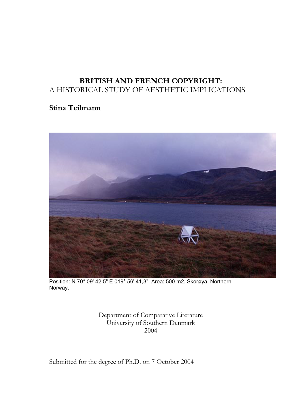 British and French Copyright: a Historical Study of Aesthetic Implications