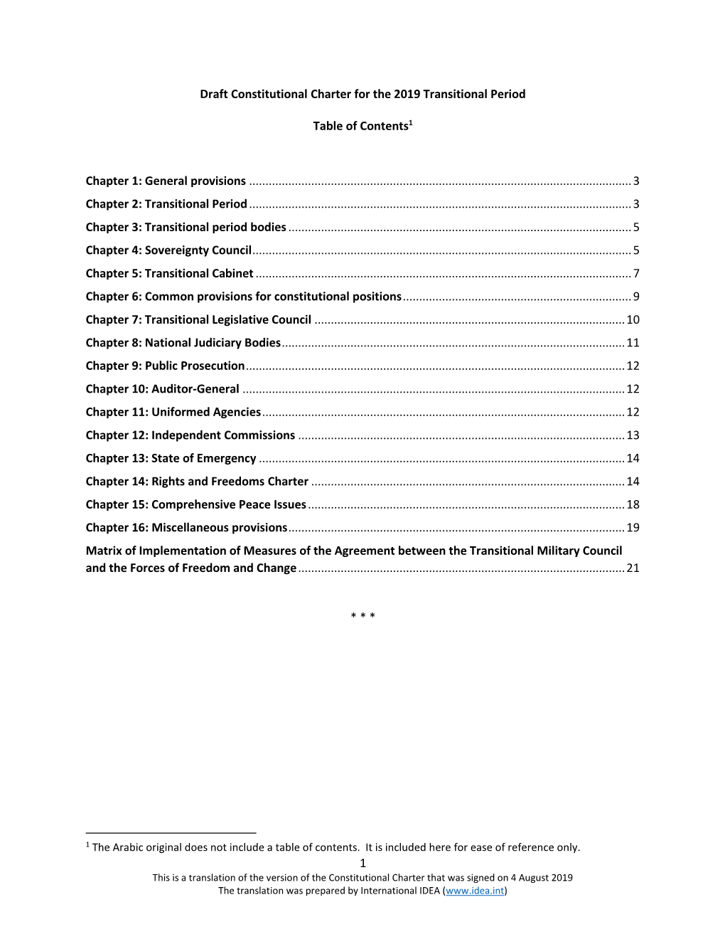 Sudan Constitutional Declaration