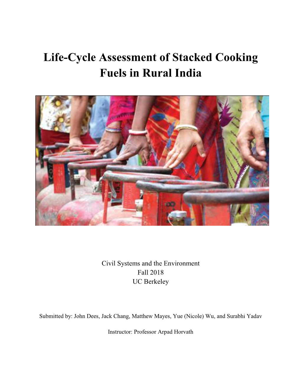 Life-Cycle Assessment of Stacked Cooking Fuels in Rural India