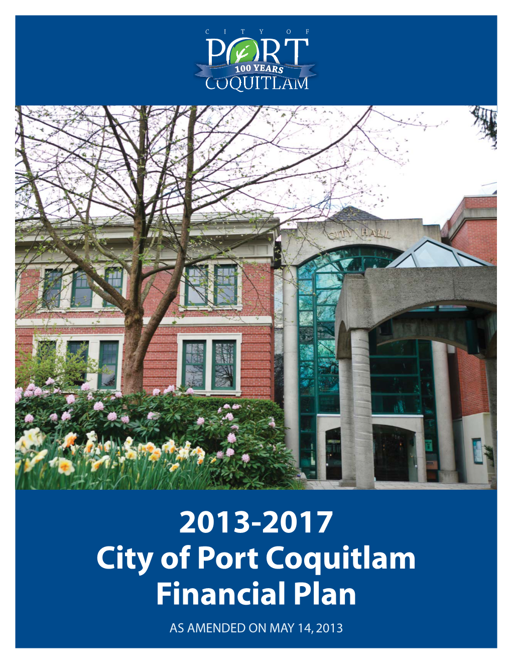 2013-2017 Port Coquitlam Financial Plan.Indd