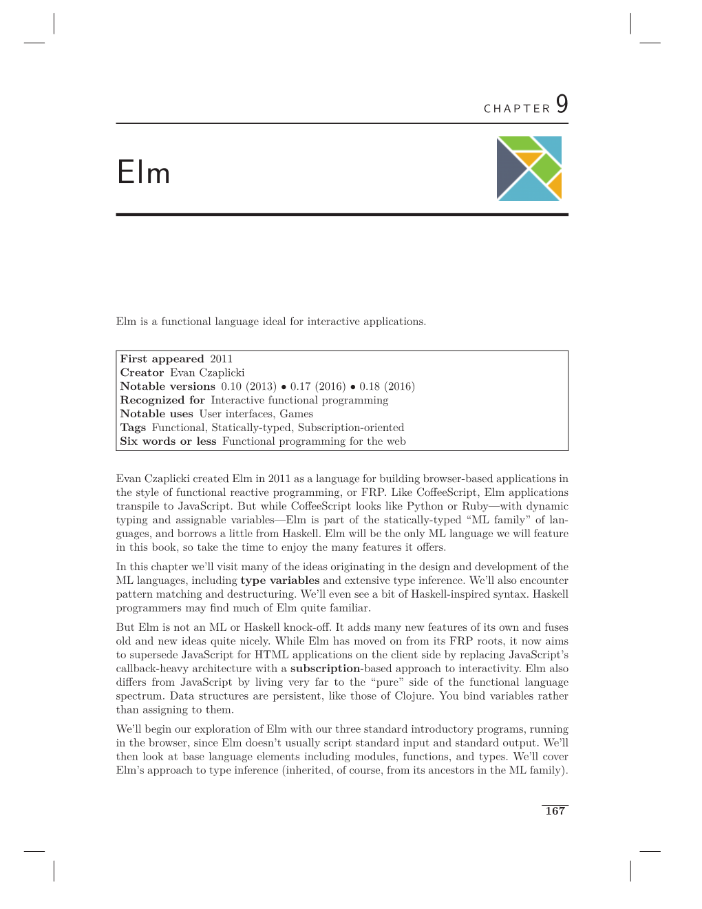 CHAPTER 9 Elm Is a Functional Language Ideal For