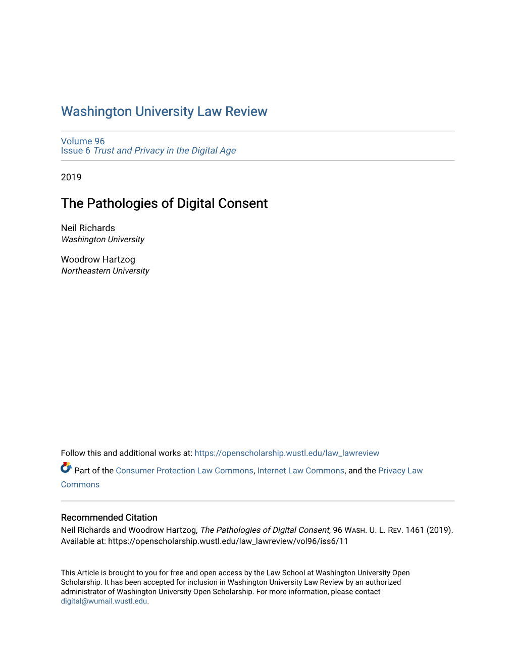 The Pathologies of Digital Consent