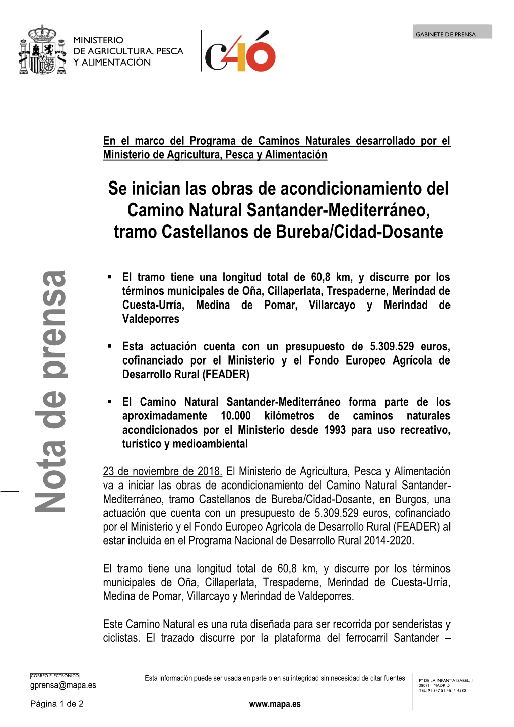 18.11.23 Inicio Obras Tramo Camino Natural Santander Mediterráneo V2