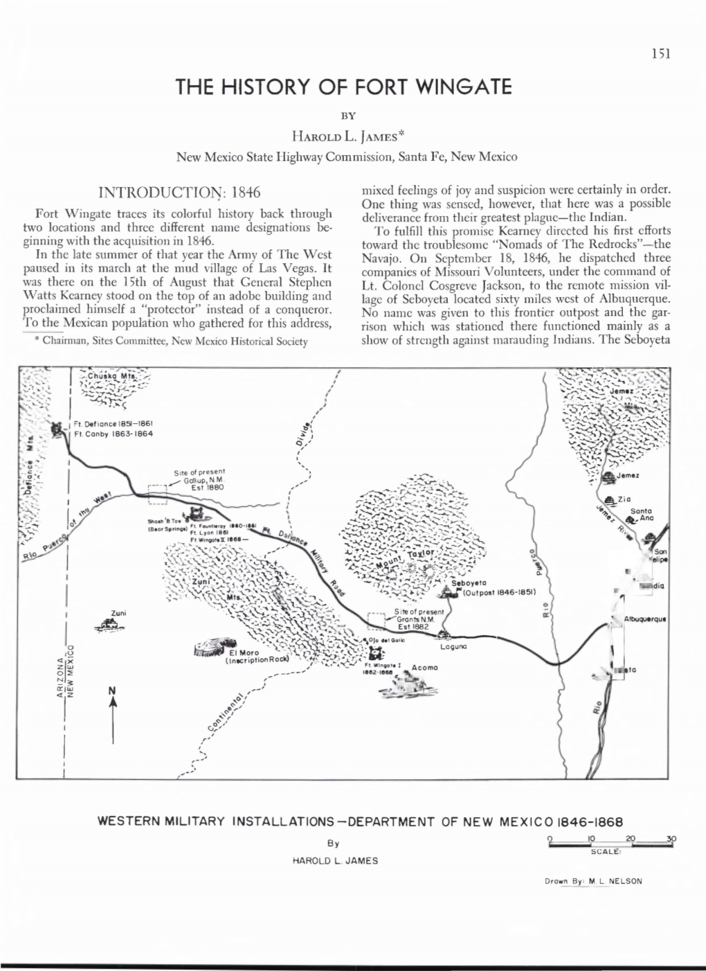 The History of Fort Wingate H. James