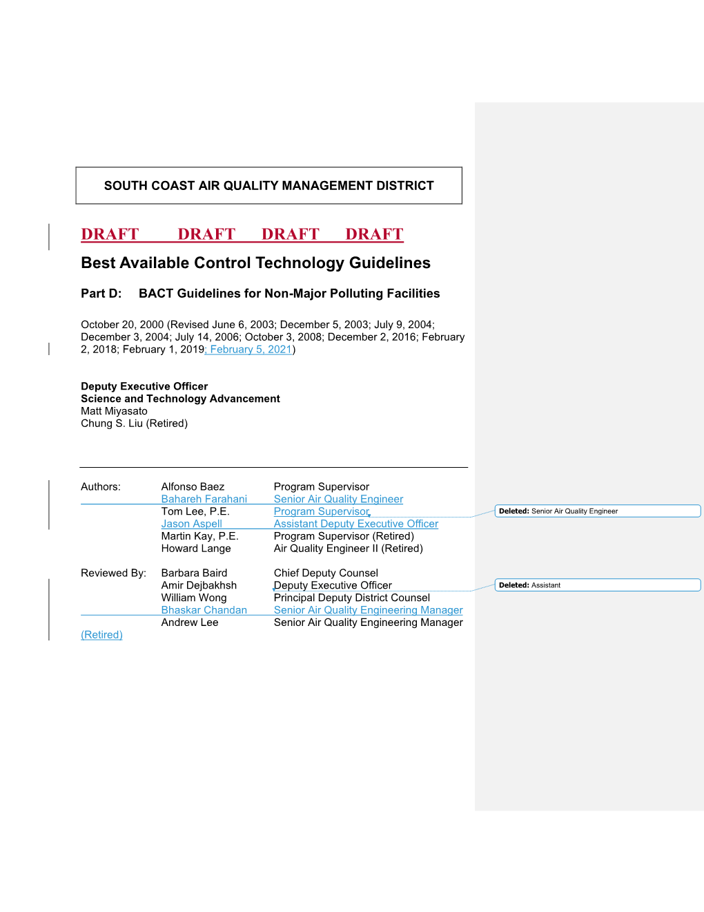 ATTACHMENT F Part D Proposed DRAFT Feb2021