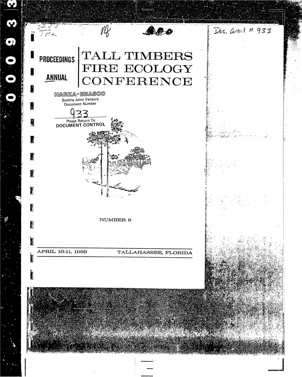 TALL Tll\1BERS FIRE ECOLOGY CONFERENCE