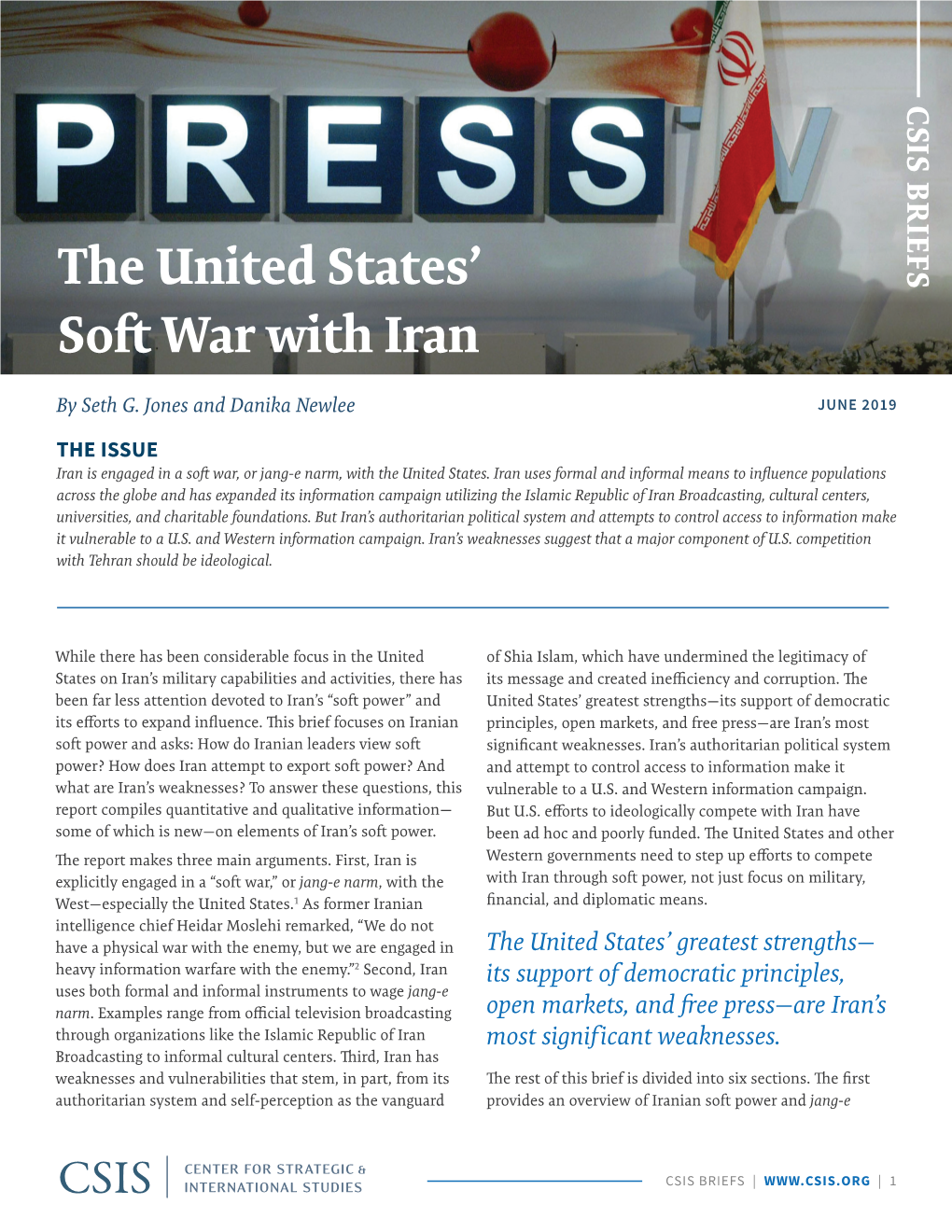 The United States' Soft War with Iran