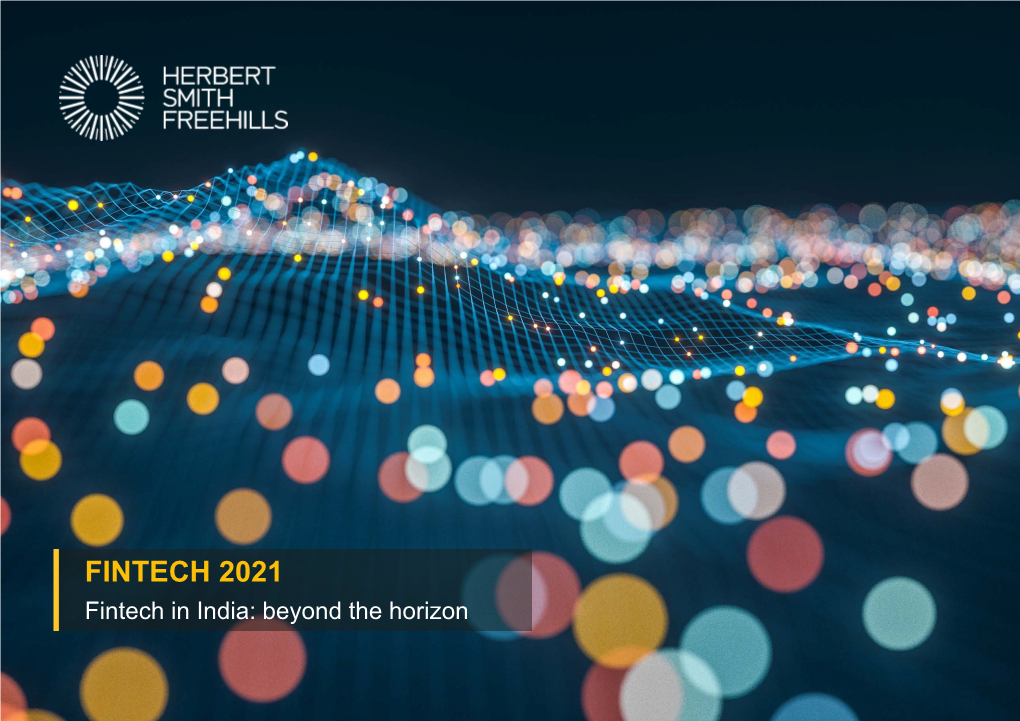 FINTECH 2021 Fintech in India: Beyond the Horizon 01