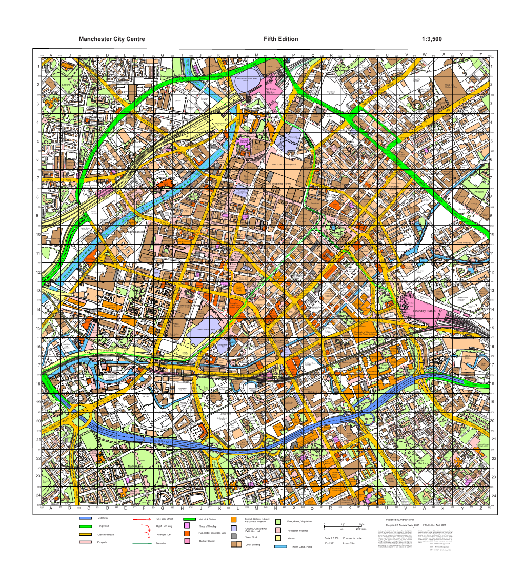 Manchester City Centre Fifth Edition 1:3,500