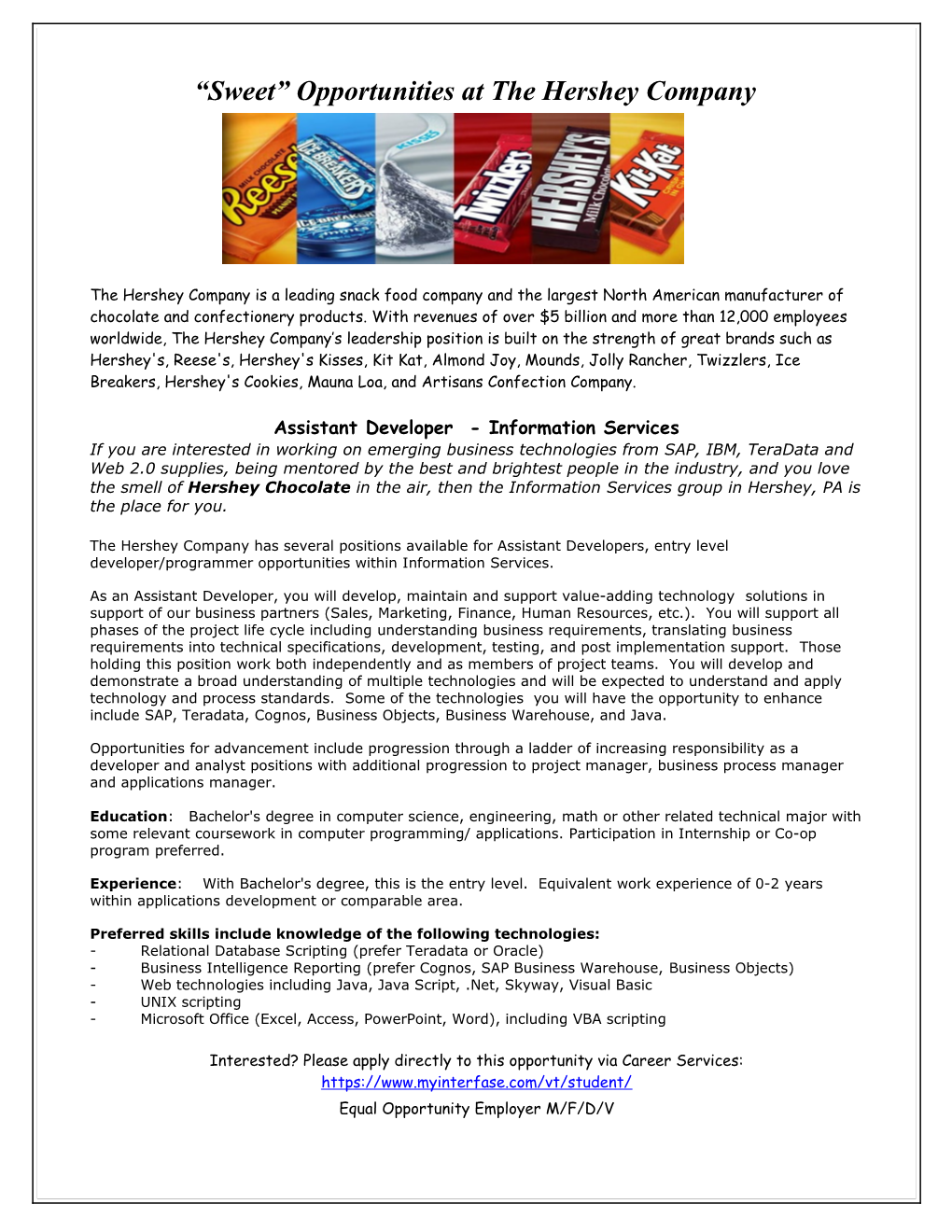 Sweet Opportunities at the Hershey Company