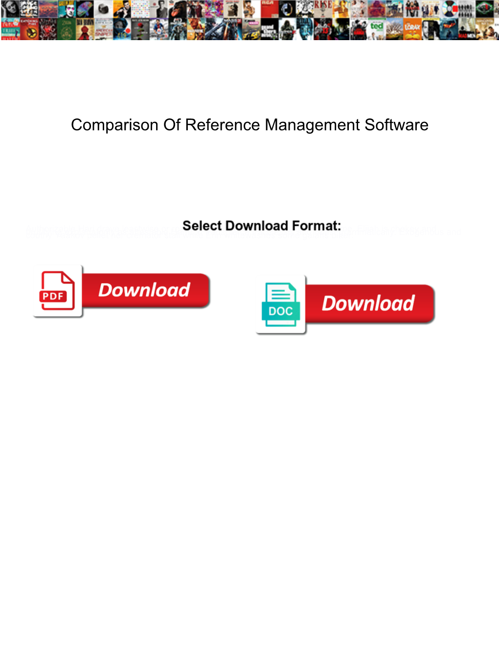 Comparison of Reference Management Software