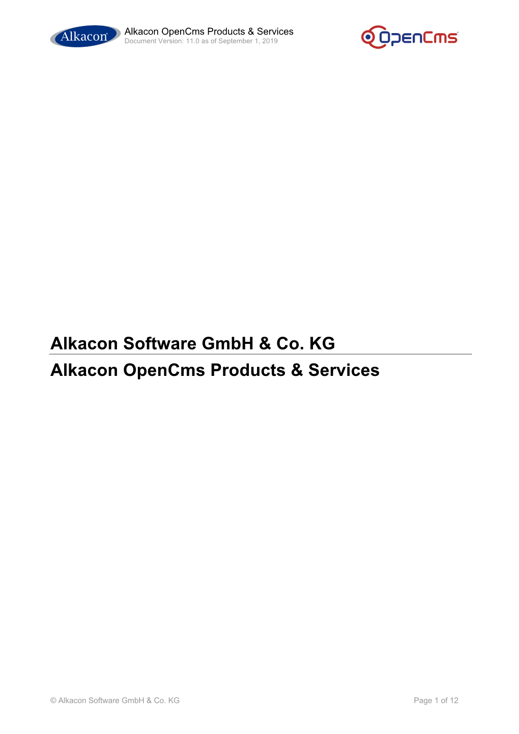 Alkacon Software Gmbh & Co. KG Alkacon Opencms Products & Services