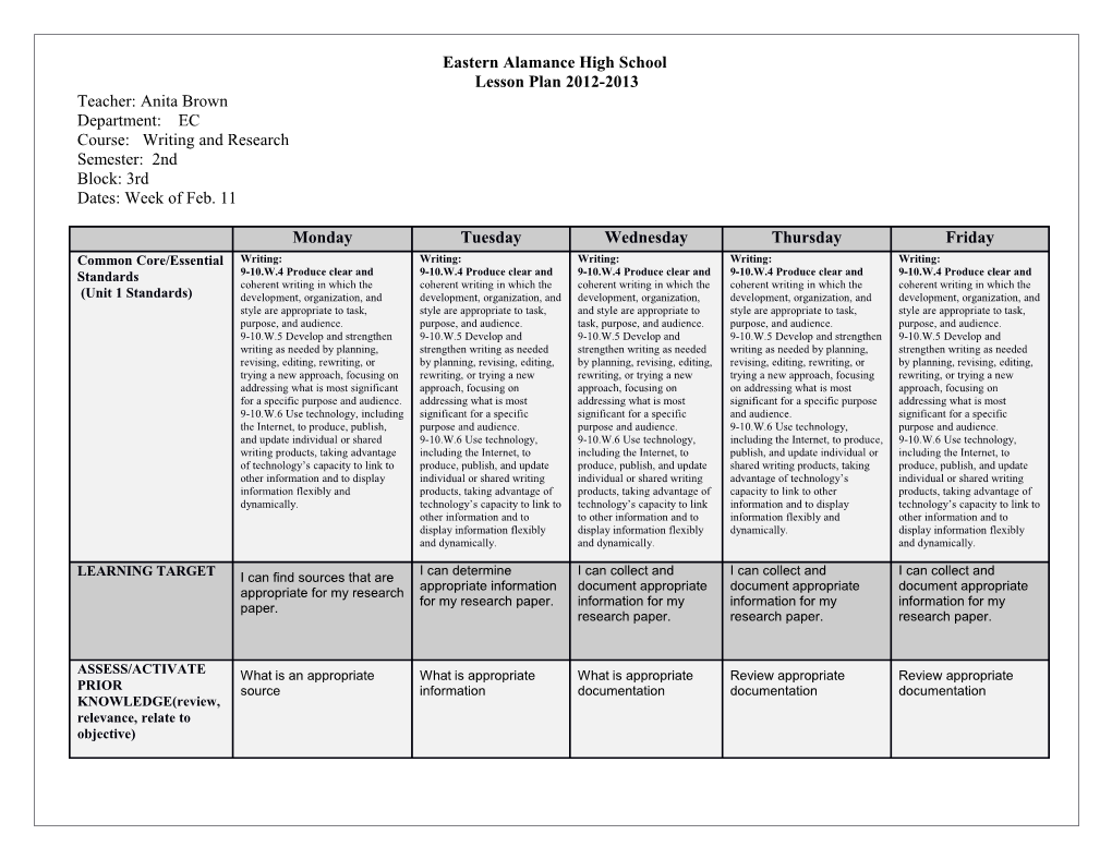 Lesson / Unit Title s1