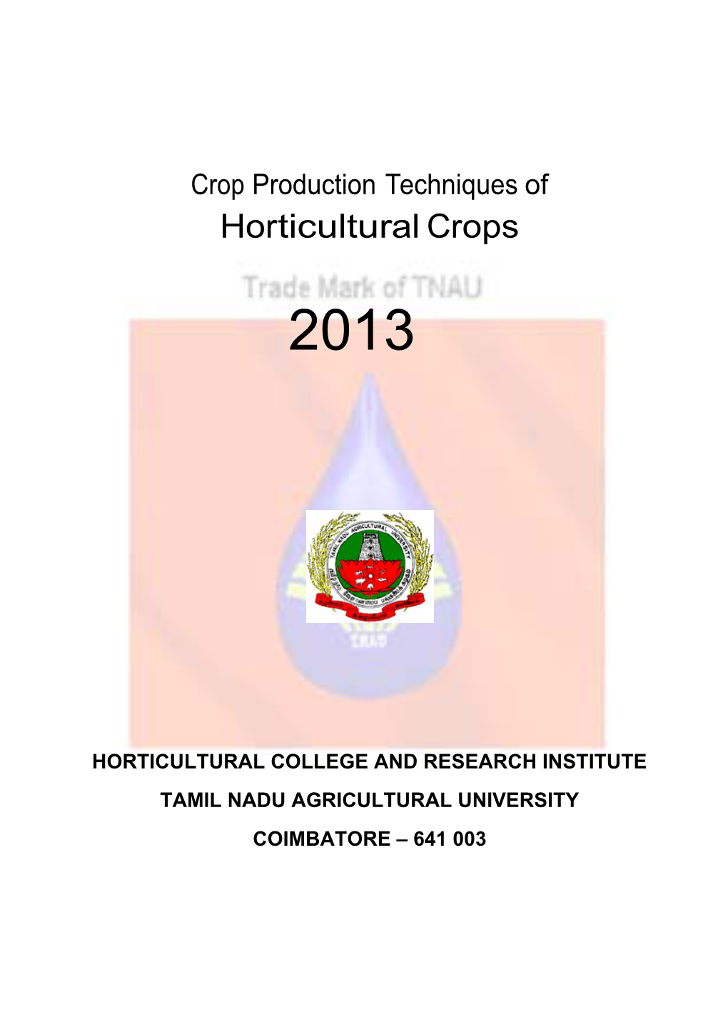 Horticultural Crops