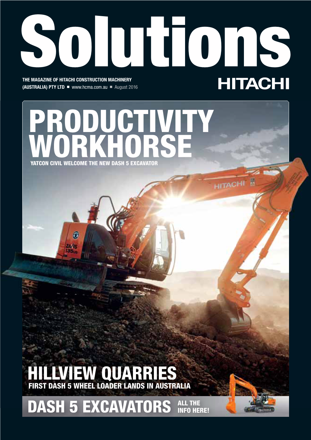 Productivity Workhorse Yatcon Civil Welcome the New Dash 5 Excavator