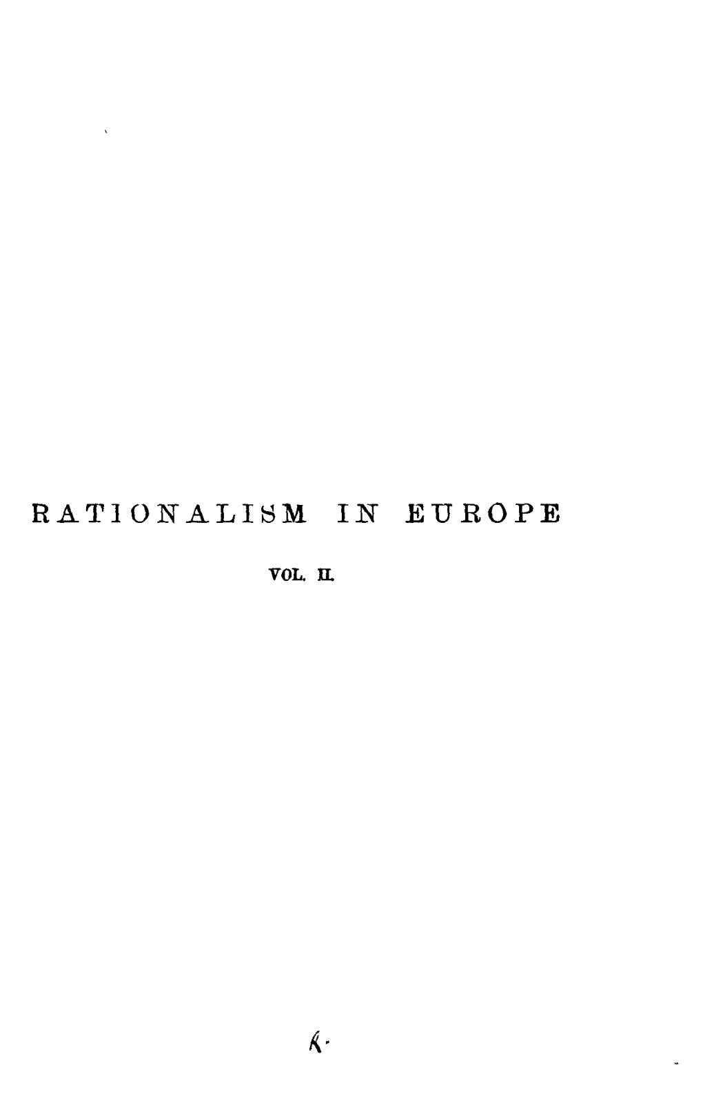 Rationalism in Europe