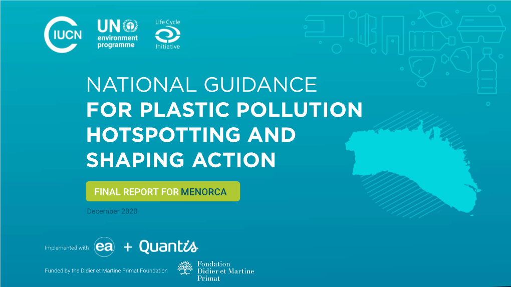 Menorca National Guidance for Plastic Pollution Hotspotting And