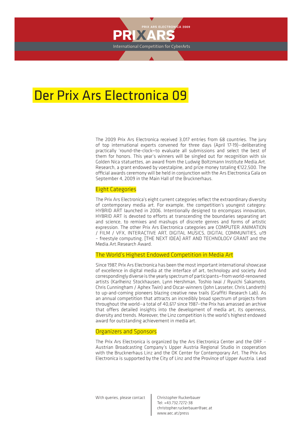 Der Prix Ars Electronica 09