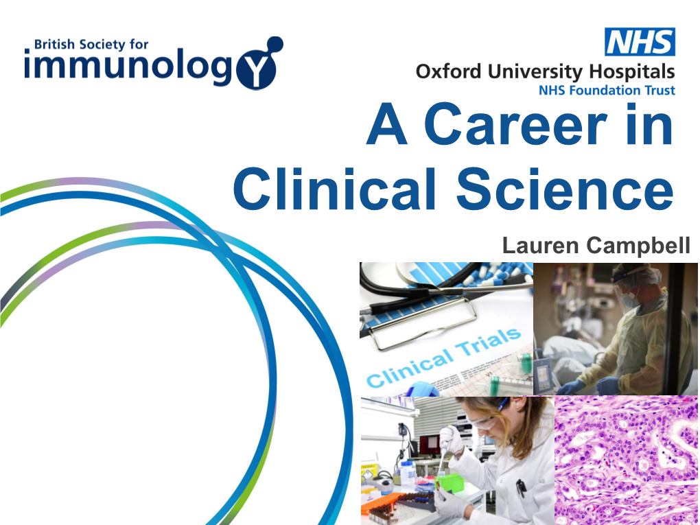 A Career in Clinical Science