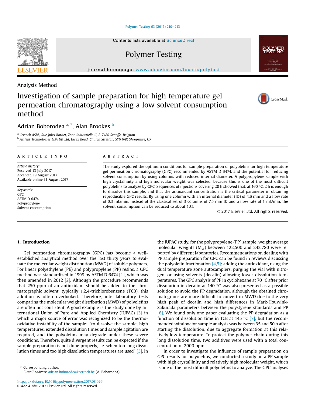 Analysis Methodinvestigation of Sample Preparation for High