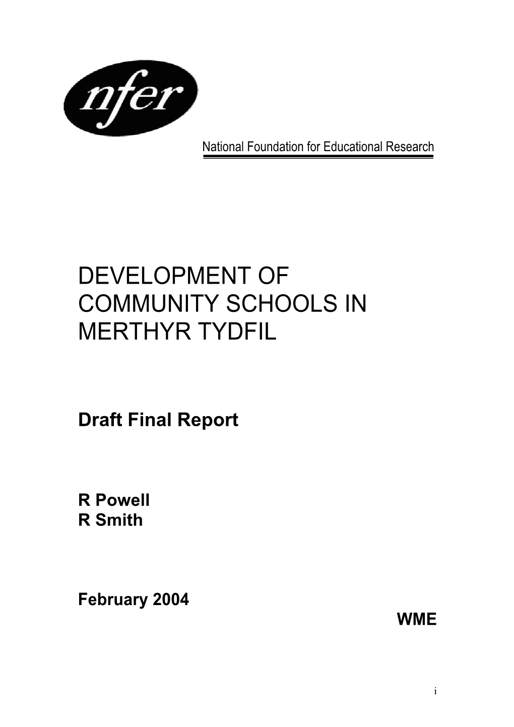 Development of Community Schools in Merthyr Tydfil