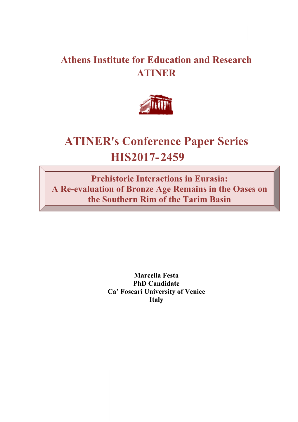 ATINER's Conference Paper Series HIS2017-2459