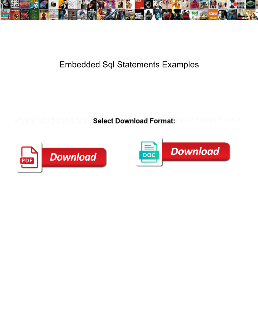 Embedded Sql Statements Examples