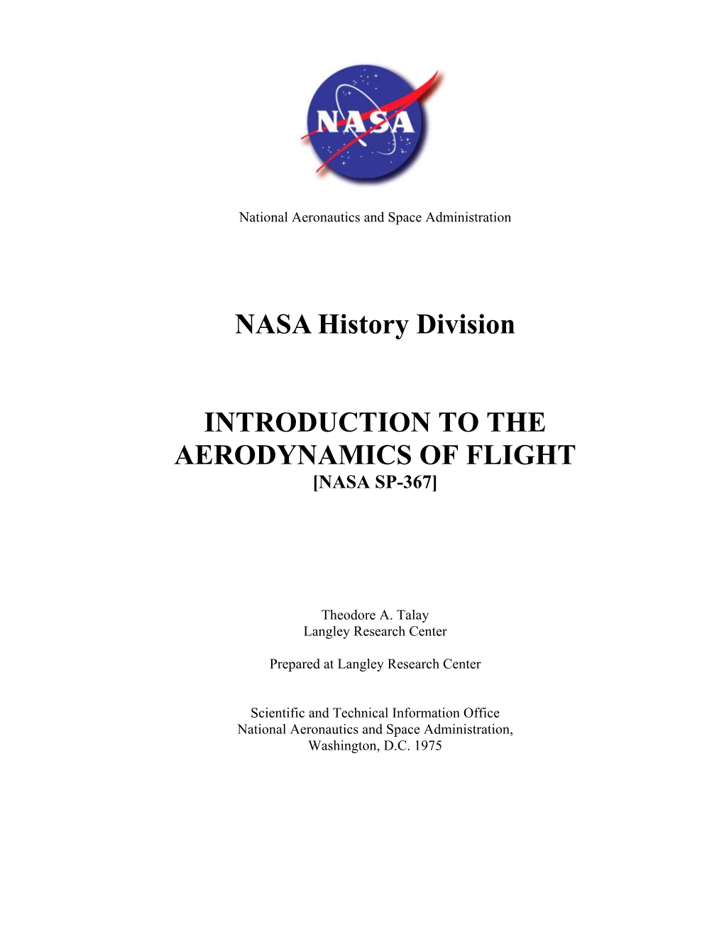 NASA History Division INTRODUCTION to THE