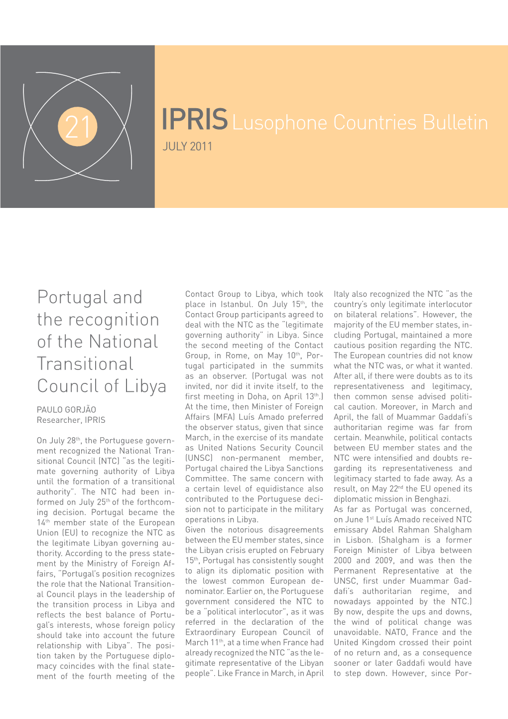 Iprislusophone Countries Bulletin