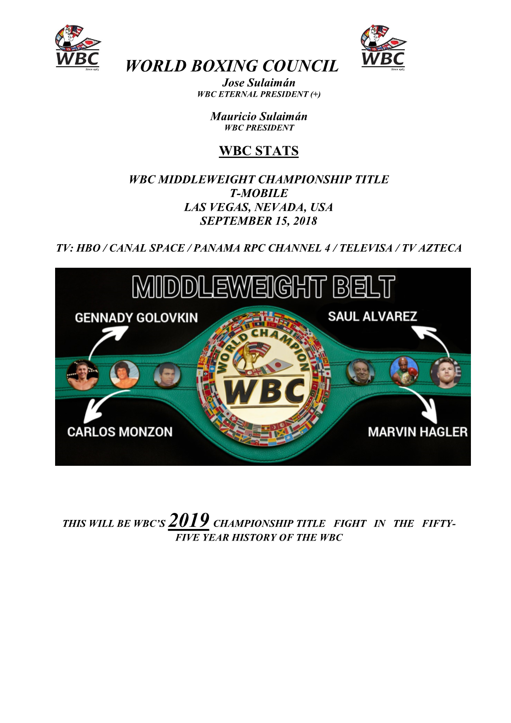 Wbc´S Lightweight World Champions