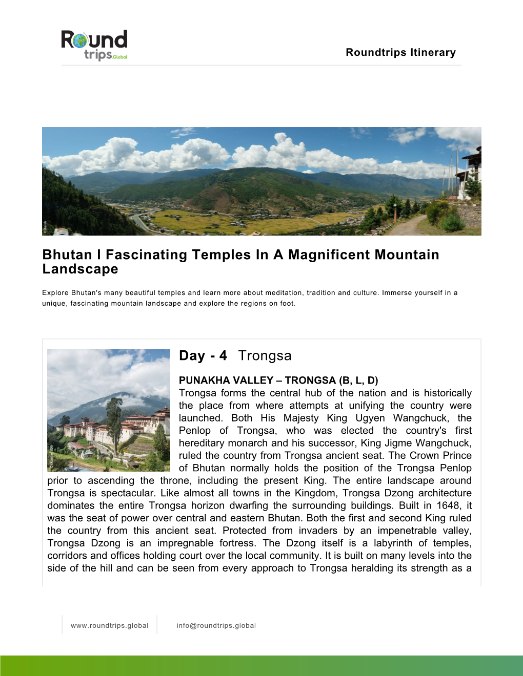 Bhutan I Fascinating Temples in a Magnificent Mountain Landscape