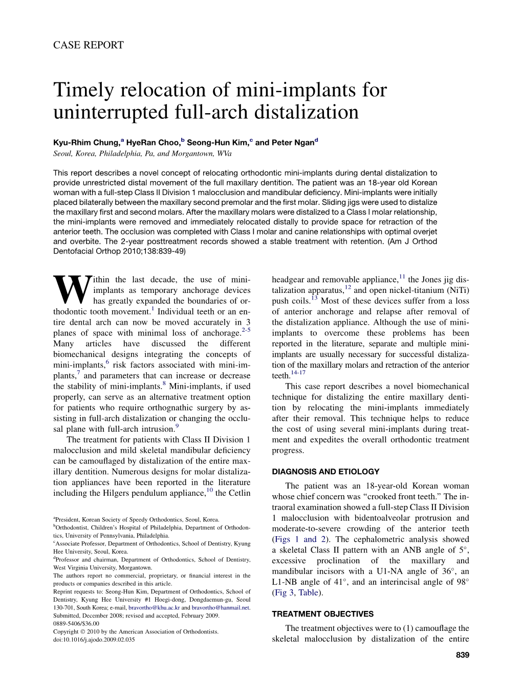 Timely Relocation of Mini-Implants for Uninterrupted Full-Arch Distalization