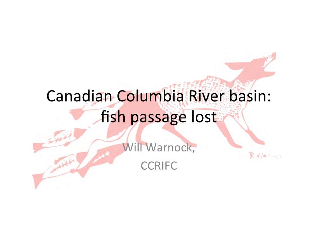 Canadian Columbia River Basin: Fish Passage Lost