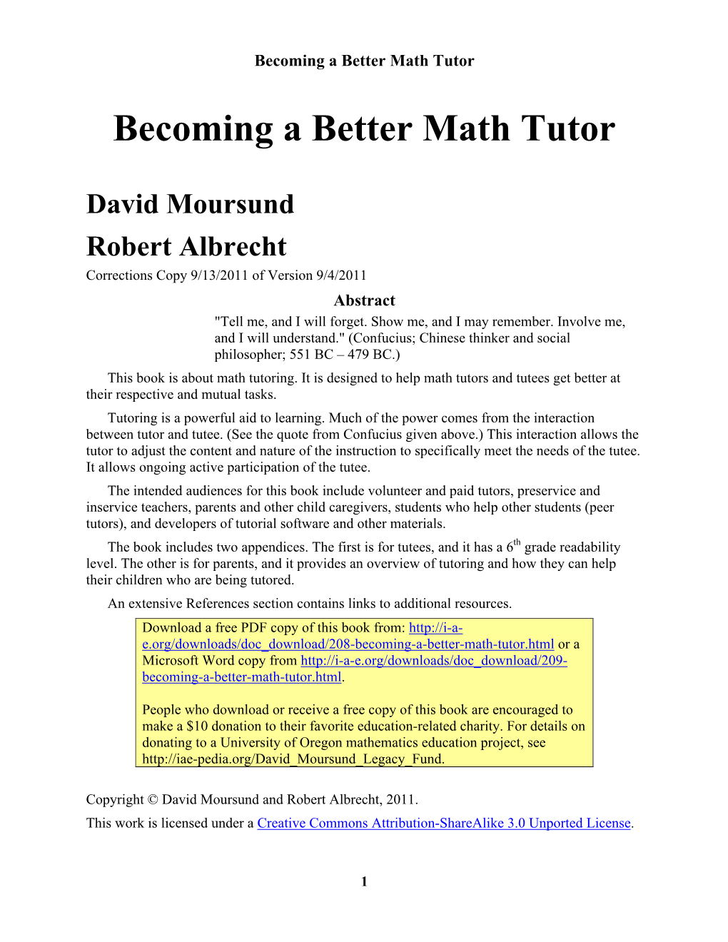 Becoming a Better Math Tutor