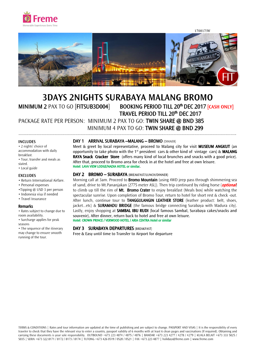 3Days 2Nights Surabaya Malang Bromo