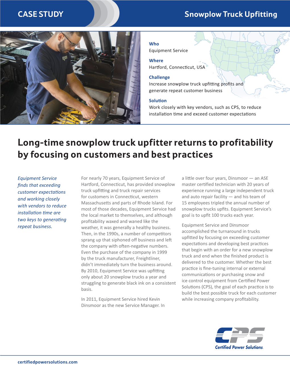 Long-Time Snowplow Truck Upfitter Returns to Profitability by Focusing on Customers and Best Practices