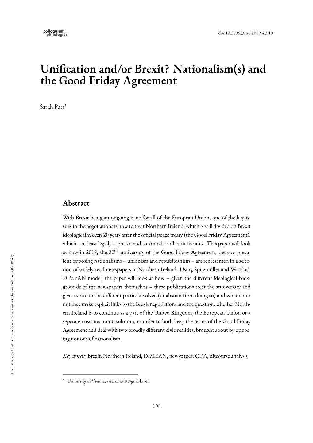 And the Good Friday Agreement