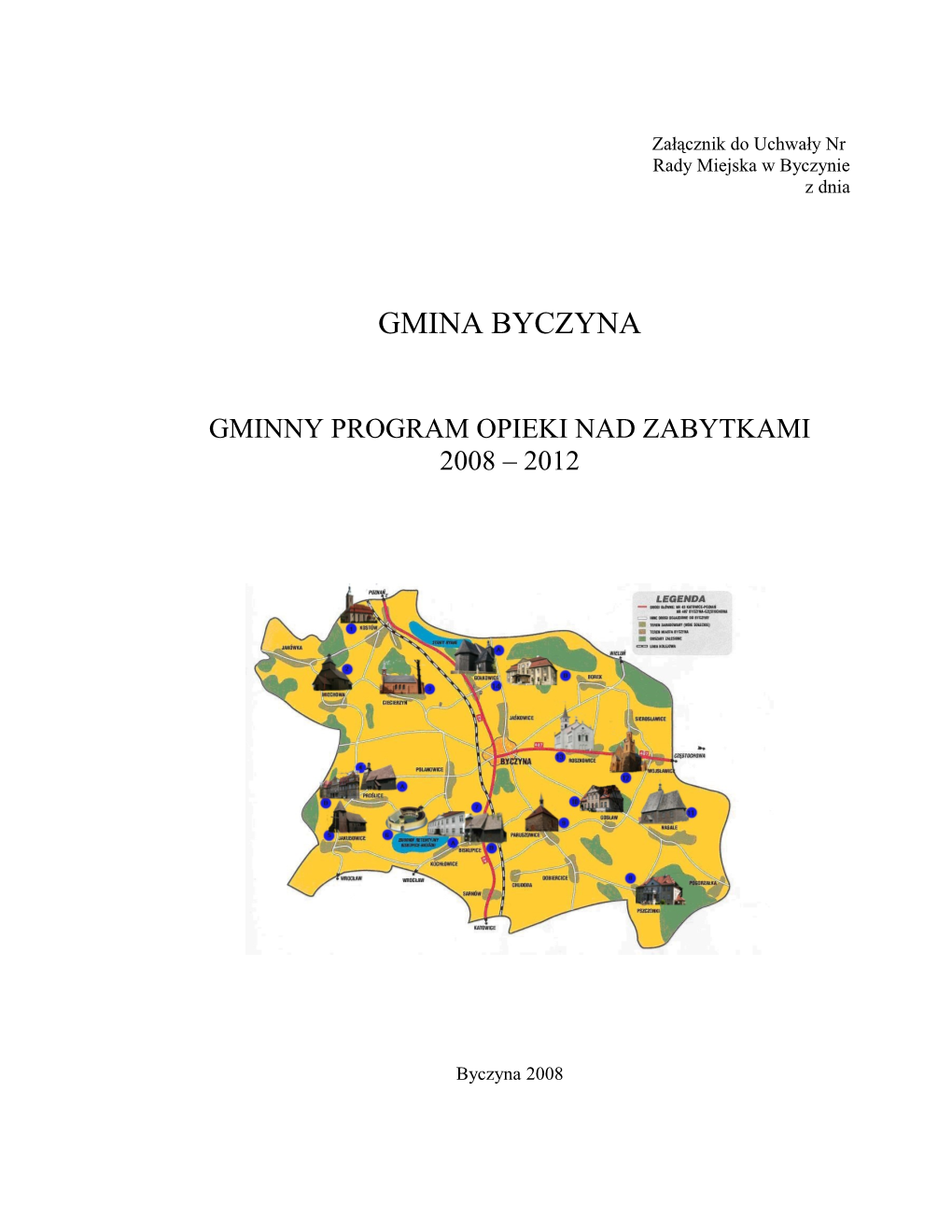 Gminny Program Opieki Nad Zabytkami 2008 – 2012